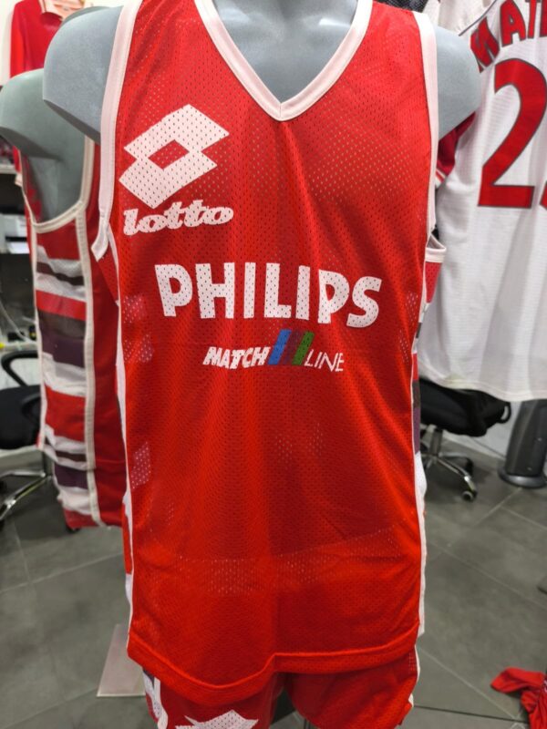 Completo basket Philips Matchline Lotto Olimpia Milano 1989-1990